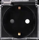 Розетка с крышкой 1DAL | Черный (P86-STCR.BL) - изображение 2