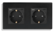 Подвійна розетка з USB + Type-C 1DAL | Чорний 2 гнізда (P157-STUTCX2.BL) - зображення 1