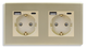 Двойная розетка с USB + Type-C 1DAL | Золото 2 гнезда (P157-STUTCX2.GD) - изображение 1
