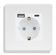 Розетка с USB + Type-C 1DAL | Белый с З/К + Шторки (P86-STUTC.WT) - изображение 2