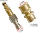 Адаптер 1/4" Karcher K2 K3 K4 K5 K6 K7 200 бар (3000 psi) для мийки високого тиску швидкого з’єднання 1/4" латунь нержавійка - изображение 3