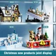 Конструктор Mould King 10161 Різдвяна карета з конями білий блакитний набір будівельних блоків 1214 деталей для дітей від 14 років - зображення 5