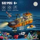 Конструктор AKWME US-AK-1010 City Ocean Explorer помаранчевий LED-підсвітка дослідницький корабель вертоліт підводний човен клітка для акул - зображення 2