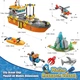 Конструктор AKWME US-AK-1010 City Ocean Explorer помаранчевий LED-підсвітка дослідницький корабель вертоліт підводний човен клітка для акул - зображення 6