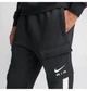 Брюки чоловічі Nike M Nsw Sw Air Cargo Pant Flc Bb 2XL Чорно-білий FN7693-010 - зображення 6
