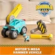 Будівельна машина з фігуркою Rubble & Crew Motor Mega Hammer Щенячий патруль Кремез і команда (6074961) - зображення 5