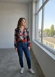 Боди-блузка в цветочный принт New collection Черный 16783 L (укр 48) - изображение 2