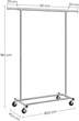 Вішалка для одягу, гардеробна Songmics 160x130x45,4 см HSR13S - изображение 7