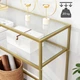 Консоль на 2-рівня Songmics 35x80x100 см золотистий LGT025A01 - зображення 7