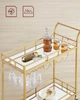 Стелаж етажерка з полицями на колесах 2-х ярусна VASAGLE 38x80x90 см B094VD77C2 - зображення 4