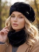 Женский комплект Alpaca берет + бафф черный - изображение 1