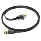 Патч-корд Hoco US07 General pure copper flat network cable(L=1M) Black (6931474780683) - зображення 1