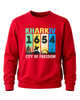 Свитшот унисекс с карманами 726 тринитка с принтом "Kharkiv 1654 city of freedom" вишня р. XL - изображение 1