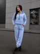 Костюм женский теплый из флиса голубого цвета 39446 46/48 - изображение 1