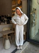 Жіночий однотонний костюм-трійка (корсет+кофта+штани) Uaclothes 48 Сірий (like39473-199121361) - изображение 3
