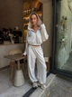 Жіночий однотонний костюм-трійка (корсет+кофта+штани) Uaclothes 48 Сірий (like39473-199121361) - изображение 4