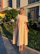 Сукня класична мiдi бежевого кольору 39432 42 - зображення 1