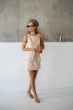 Жіночий лляний комплект Whisper (приталений жилет+міні-спідниця) Larionoff 42 Бежевий (lar3839000002) - изображение 4