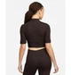Спортивний топ жіночий Nike Sportswear Women's Ribbed Short-Sleeve Top M Коричневий FJ5253-220 - зображення 2