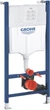 Инсталляция Grohe Rapid SL Solido 38971000 + панель смыва Even 38966KV0 черная глянцевая + унитаз подвесной Kroner Harz WHI493736 Tornado с сиденьем Soft Close дюропласт (38971966KV0KH49T) - изображение 2