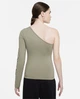 Спортивный топ женской Nike Sportswear Asymmetrical Long-Sleeve Top M Хаки CZ8188-320 - изображение 2