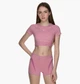 Спортивний топ жіночий Nike Dri-Fit Short-Sleeve Cropped Graphic Top Pink L Рожевий HM6369-699 - зображення 1