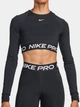 Спортивний топ жіночий Nike Nike Pro Df 365 Crop Ls S Чорний FV5484-494 - зображення 2