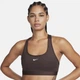 Спортивный топ женской Nike Swoosh Light Support M Коричневий DX6817-237 - изображение 1