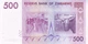 500 доларів dollars 2007-2008 рр Банкнота Зімбабве Африка UNC P-70 - изображение 2