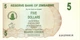 5 доларів dollars 2006-2008 рр Банкнота Зімбабве Африка UNC P-38 - изображение 1