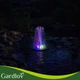 Фонтан садовий плаваючий Gardlov 23227 на сонячній батареї з LED RGB підсвічуванням 180 л/год Чорний 16 см - зображення 2