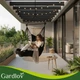 Подвесное кресло гамак Gardlov 220x100x115 см кокон с подушками и металлической планкой для сада и террасы Черное - изображение 4