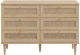 Комод Frisco Calasetta 1201 х 414 х 801 мм 6ящ Дуб элегант/техноротанг (23537-CQSK222) - изображение 3