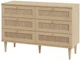 Комод Frisco Calasetta 1201 х 414 х 801 мм 6ящ Дуб элегант/техноротанг (23537-CQSK222) - изображение 4
