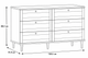 Комод Frisco Calasetta 1201 х 414 х 801 мм 6ящ Дуб элегант/техноротанг (23537-CQSK222) - изображение 8