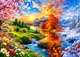 Календарь настенный квартальный на 2027 год на три пружины, Apriori , Природа , Времена Года , 29,7х61см , 4 вид - изображение 2