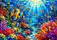 Календарь настенный квартальный на 2027 год на три пружины, Apriori , Рыбы, Море , Витраж , 29,7х61см - изображение 1