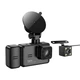 Видеорегистратор HOCO DI62 Warrior three-screen simultaneous display driving recorder(wifi version) |720p front/480p rear/480p inner, 150mAh, black - изображение 1