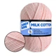 Пряжа Candy-Yarn Milk Cotton Розовая пудра №49, хлопок с молочным акрилом для вязания, мягкая детская пряжа 50г/100м для вязания игрушек и одежды - изображение 1