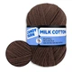 Пряжа Candy-Yarn Milk Cotton Коричневий №61, бавовна з молочним акрилом для в'язання, м'яка дитяча пряжа 50г/100м для в'язання іграшок та одягу - зображення 1