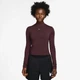 Спортивная кофта женская Nike Nsw Nk Chll Knt Mock Tee L Коричневая HV5027-652 - изображение 1