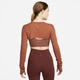 Спортивний топ жіночий Nike W Ny Luxe Shrug S Коричневий DV9197-246 - зображення 2
