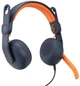 Zestaw słuchawkowy Logitech Zone Learn On-Ear 3.5 mm AUX Blue/Orange (981-001372) - obraz 7