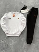Зимовий чоловічий теплий спортивний костюм Ellesse світшот-штани, білий, розмір XS - изображение 3