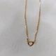 Серебряное колье сердечко 925 пробы в позолоте - изображение 6