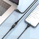 Кабель подовжувач HOCO U107 Type-C Male to Type-C Female USB2.0 extension cable(L=1.2m) Black - зображення 5