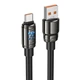 USB Кабель Hoco U143 Joy USB-A to Type-C 5A 1.2m Black - зображення 1