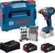 Набір інструментів акумуляторний ударний гайкокрут Bosch Professional GDX 18V 285 Нм + 2х акумулятор 5.0 А·год + набір біт 31 шт. у кейсі L-BOXX (4053423900101) - зображення 4