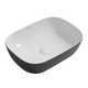 Раковина накладна MIXXUS PREMIUM DIVERSE-0112 WHITE-BLACK 455х325х135mm (MP6542) - изображение 1