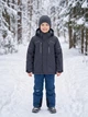 Дитяча зимова куртка ZGH Fashion для хлопчика 071093 сіра 140 см - изображение 1